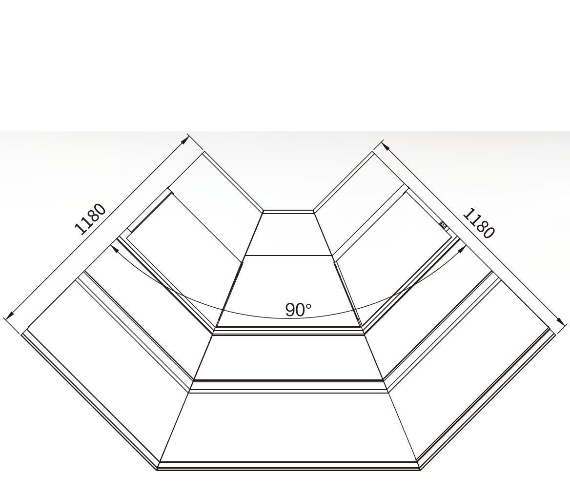 SSLZ_Supermarket_Deli_Display_Case_Service_Cabinet_Corner-Connection_Right_Side View; Professional Supermarket Display Cabinet Manufacturer, Quality Guaranteed.
